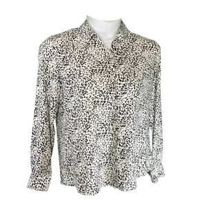 Liz Claiborne Black & White Blouse Large
